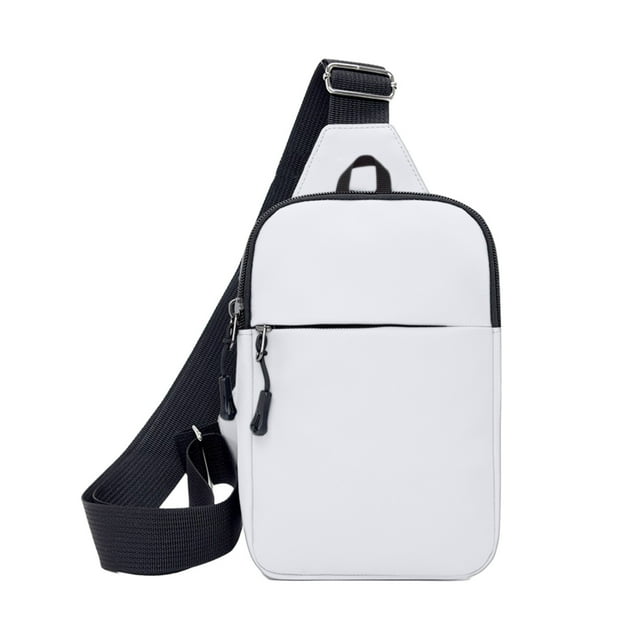 Small Crossbody Bag Polyester Waterproof Embroidered Shoulder Chest Backpack With Data Port 20 cm x 15 cm x 5 cm