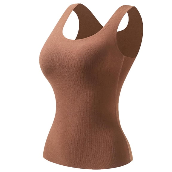 BLVB Womens Thermal Tank Tops Cami Underwear Tops Soft Stretchy Sleeveless Undershirt Warm Base Layer Vest