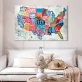 thumbnail image 2 of Elephant Stock Colored States Usa Map Wall Art - Horizontal Canvas Wall Art - Living Room Wall Decor - Map Canvas - Beige And Gray Decor - 51" x 34", 2 of 4