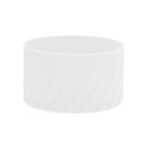 Unique Bargains 1 Pc Protective Spiral Pattern Water Bottle Cover Silicone White