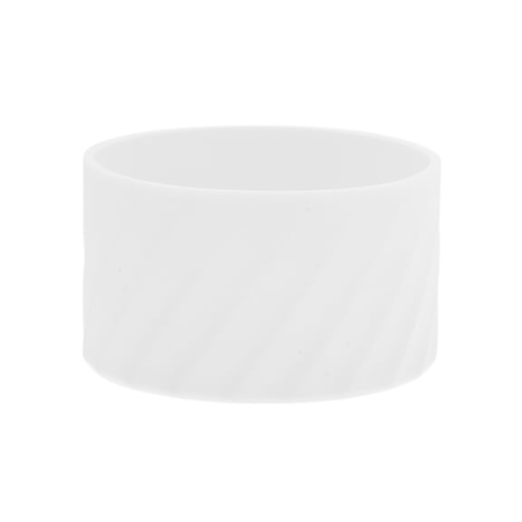 Unique Bargains 1 Pc Protective Spiral Pattern Water Bottle Cover Silicone White