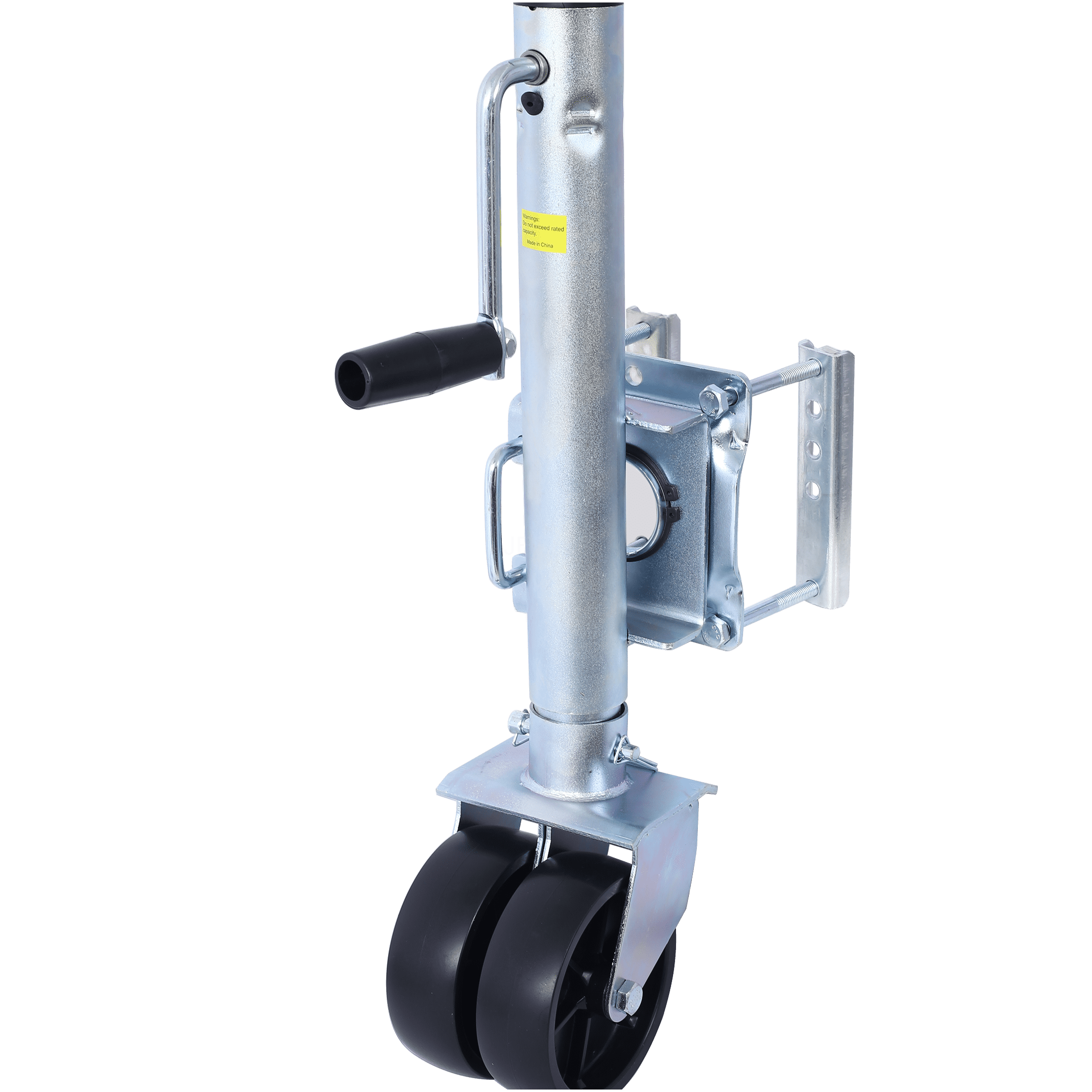 JERFIT 1500 lb Bolt-On Trailer Tongue Jack with Swivel Wheel - 34.5" Heavy Duty Jack Stand for Boat, RV, Horse & Utility Trailers