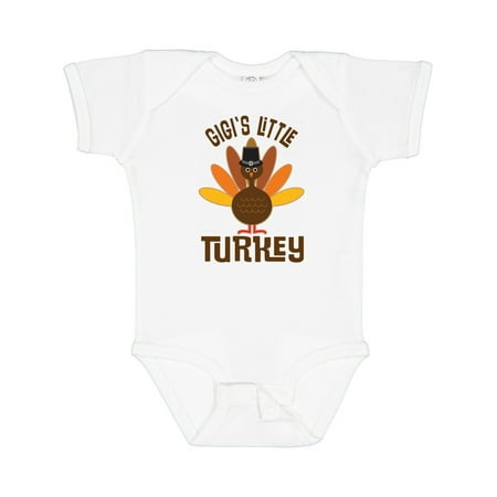 

Inktastic Thanksgiving Gigi Little Turkey Gift Baby Boy or Baby Girl Bodysuit