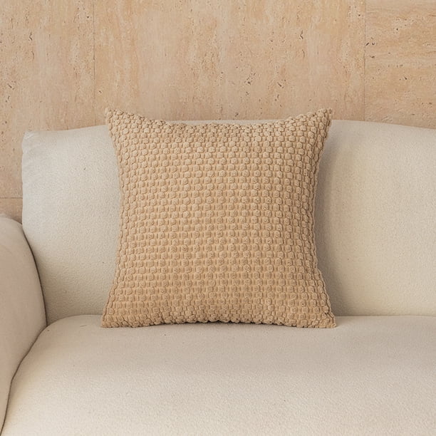 Xiao Hua Cojín decorativo - 45 x 45 cm, color caqui, cojines decorativos para sofá, cojines para sala de estar, cojines para cama, cojín decorativo suave de poliéster PP relleno de algodón (1 pieza)