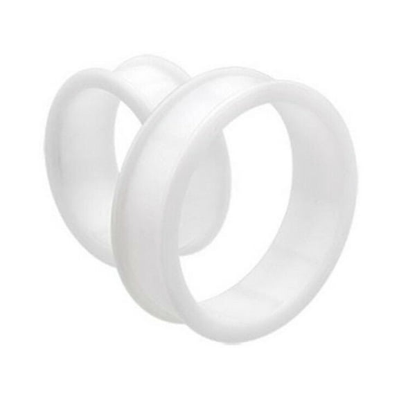 White ear tunnels soft silicone perfect for daily usage Large sizes