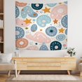 thumbnail image 5 of Boho Ethnic Durable Country Tapestry, Abstract Shapes Tribal Boho Pastel Tones Tapestry Curtain 51x59in, Midcentury Modern Stars Big Tapestry for House Bedroom Home Office College, 5 of 5