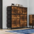 thumbnail image 2 of TROPOW Commode pour Chambre avec 12 Tiroirs, Commodes et Chiffonniers pour Couloir, Entrée, Unité d'Organisation de Rangement avec Tissu, Cadre en Métal Robuste, Dessus en Bois, Poignée à Tirage Facile, 2 of 9