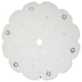 thumbnail image 1 of Vickerman QTX17541 60 in. Silver Flakes Collection White Tree Skirt, 1 of 4