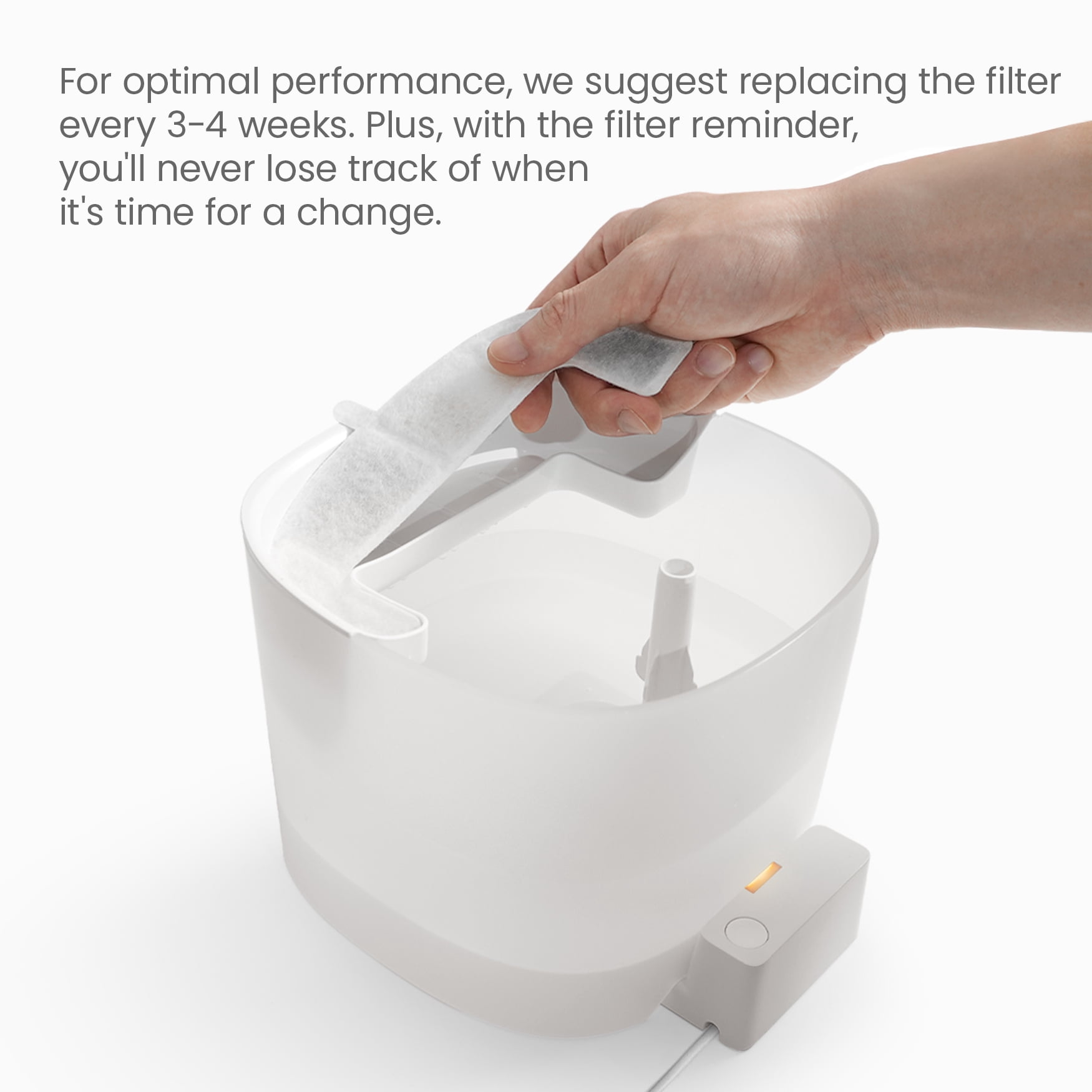Cheerble Pet Fountain Replacement Filter for Pet Fountain Elfin E1 Lite, 8 pack