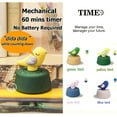 thumbnail image 3 of 60 Minutes Mechanical Kitchen Timers for Cooking, Cute Bird Timer for Kids, Wind Up Egg Timer for Cooking, Reading, Classroom and Do Sports, Pink, 3 of 8