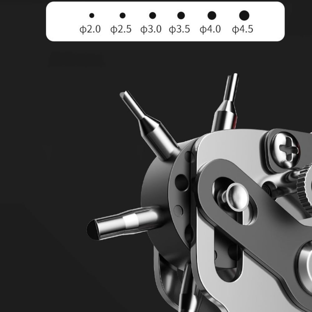 Leather Hole Punch Tool Multi Hole Sizes 45# Steel Puncher For Belts, Watch Bands, Straps, Dog Collars, Saddles, Shoes, Fabric, DIY Home, Craft Projects