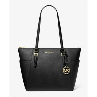 Michael Kors Bedford Medium Pebbled Leather Tote-Black - Walmart.com