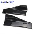 thumbnail image 2 of Universal Car Body Side Skirt Bumper Spoiler Anti-crash modified Rear Lip Angle Splitter Diffuser Carbon Fiber/Black, 2 of 7
