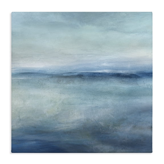 Stupell Industries Contemporary Misty Blue Coastal Horizon Canvas Art, 17 x 17, by Carol Robinson