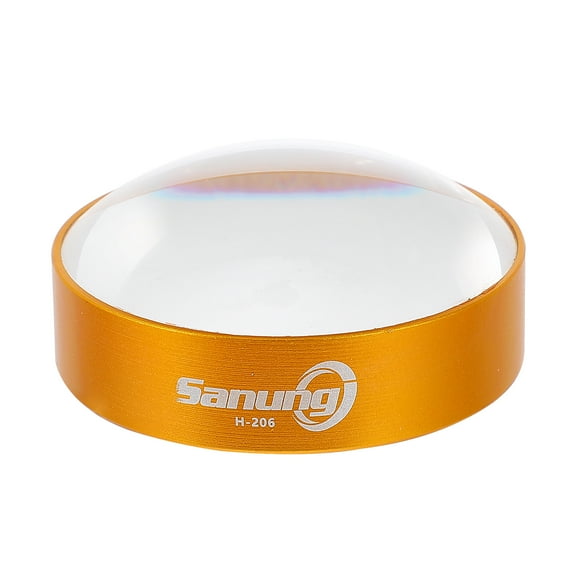 Golden Composite Material Magnifying Glass Tool for Experiment with Round Shape 3.5 Inches