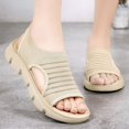 thumbnail image 4 of MKLEKYY Sandalias de Plataforma para Mujer Sandalias de Punto Cómodas y Transpirables para Mujer Con Plataforma y Tacón de Cuña para Caminar y Uso Informal, 4 of 5