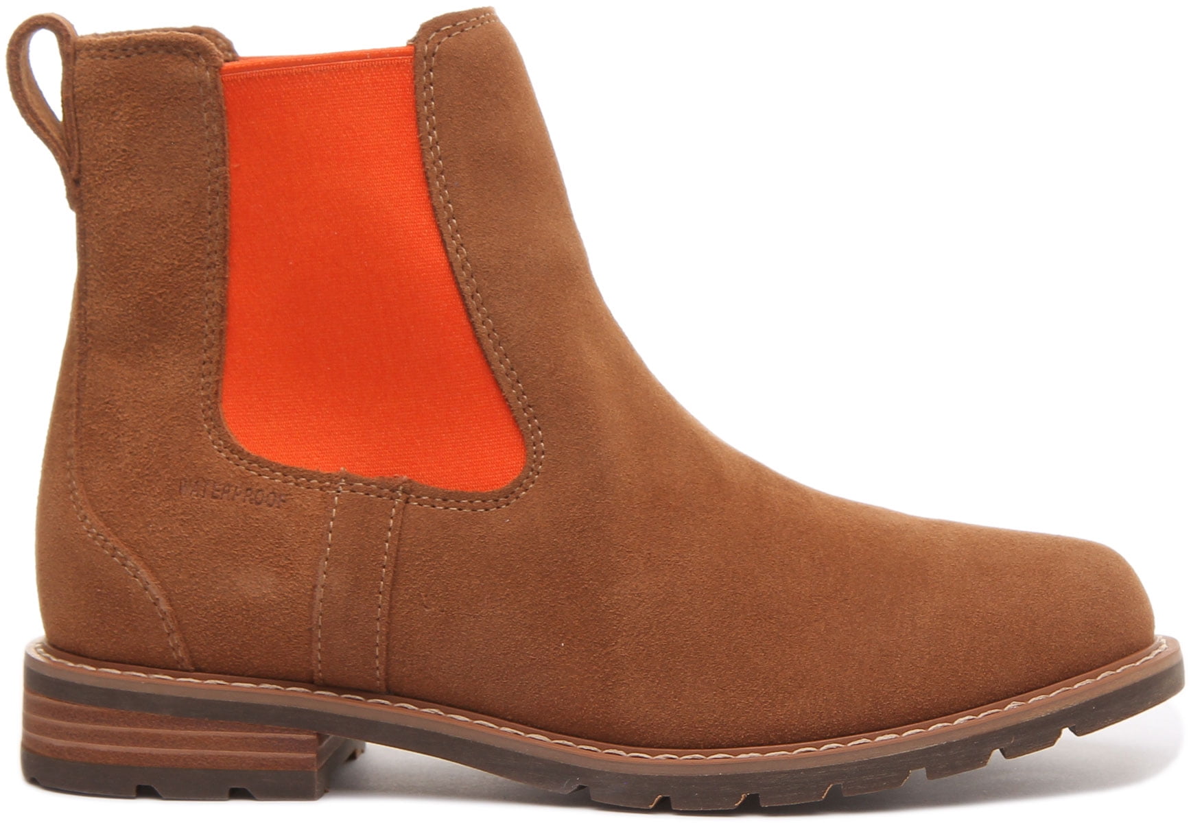 Ariat Wexford H2O Women s Waterproof Leather Chelsea Boots In Chestnut Size 7 Walmart