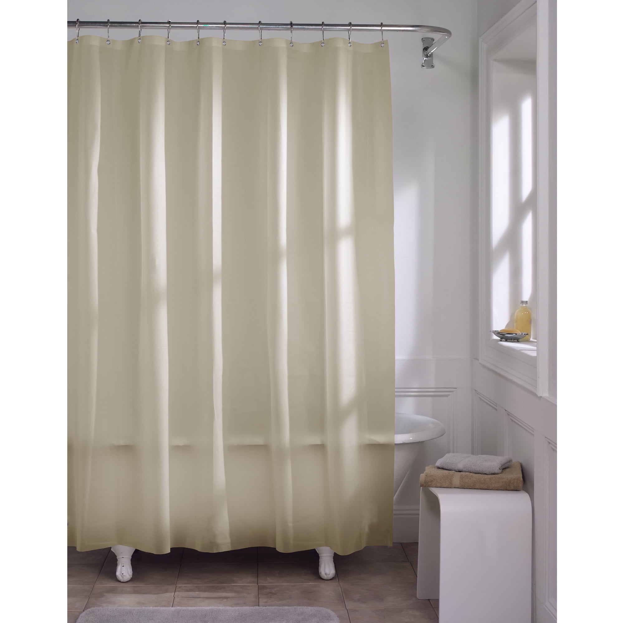 Eyelet Shower Curtain Splash-Resistant Waterproof Bathtub Curtains UK Designs 