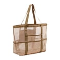 thumbnail image 1 of Bolsa de playa de malla perfecl para equipaje de fin de semana caqui, 1 of 8