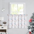 thumbnail image 1 of Watercolor Floral Cafe Curtains 36 Inches Length, Flower Printed Pattern Farmhouse Rod Pocket Tier Curtains for Kitchen Leaf Pattern Short Window Curtain Treatment, Colorful, 28" W x 36" L，Set of 2, 1 of 6