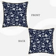 thumbnail image 3 of ZNDUO Cartoon Seamless Blue Vines Throw Pillows, Throw Pillows for Couch-Indoor Decorative Pillows,18"x18", 3 of 8