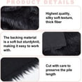 thumbnail image 6 of Black Faux Fur Fabric Soft Plush Shaggy Squares Pre-Cut Craft Fur Fabric, 6 of 9