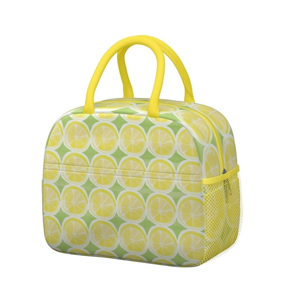 Lunch Bag Lunch Box for Women Reusable Insulated Lunch Bags,Water-Resistant Lemon Creative Slice Cooler Lunch Tote Bag, Large Capacity for Work Travel Picnic