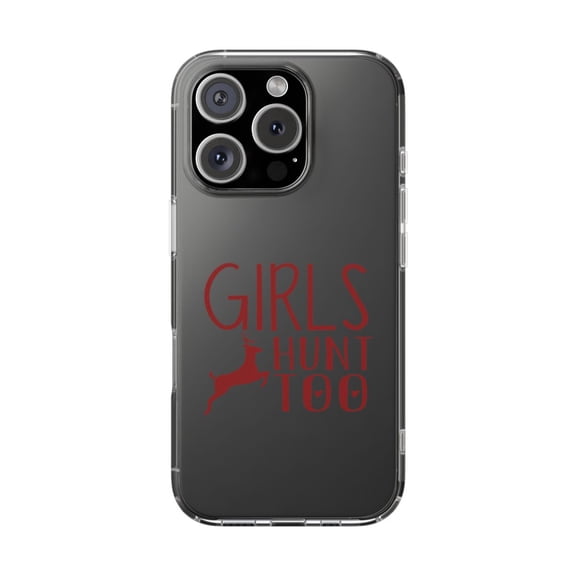 DistinctInk Clear Hybrid Case for Apple iPhone 16 Pro (6.3" Screen) - Deer - Lightweight Grip
