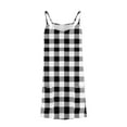 thumbnail image 4 of AUNVITO Girls Backless Sleeveless Strappy Plaid Dress with Pockets, 4 of 5