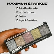Hard Candy Glitteratzi، لوحة ظلال العيون، لمسة نهائية لامعة، غبار القمر، 5 ظلال لامعة، 0.26 أونصة
