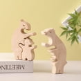 thumbnail image 3 of Regalo y Moderno para el Día de la Madre, Familia de Osos, Adornos Artesanales de Madera para Madre e Hijo, 3 of 5