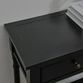 thumbnail image 5 of JESONVID Solid Wood Console Table with 2 Drawers, 2-Tier 35.4" X 30" Accent Sofa Table with Multilayer Storage Shelf Rustic Hall Entryway Tables for Living Room Home Office-Black, 5 of 8