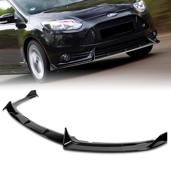 Stay Tuned Performance Front Bumper Spoiler Lip For 2012-2014 Ford Focus ST MK3 GT-Style Painted Black