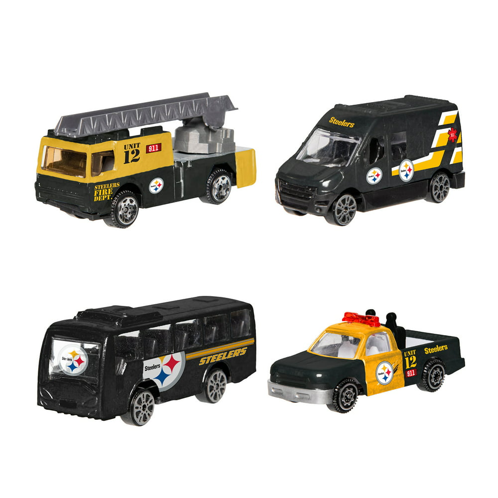 Forever Collectibles - 4 Pack Die Cast Cars, Pittsburgh Steelers ...