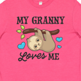 thumbnail image 4 of Inktastic My Granny Loves Me with Sloth and Hearts Youth T-Shirt, 4 of 5
