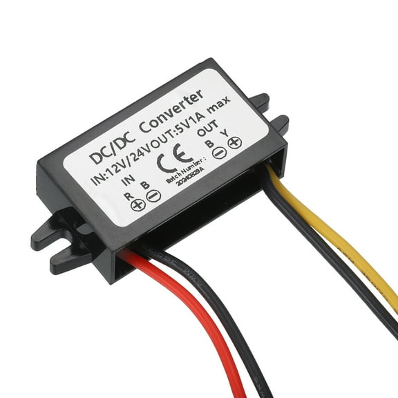 DC 12,24V to DC 5V Power Converter 1A 5W Step Down Converter Voltage Reducer Waterproof Transformer Power Supply Module Power Adapter for Car Truck Solar System