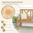 thumbnail image 6 of Costway 2-Person Bench  Patio Acacia Wood Outdoor Loveseat Chair Garden Natural, 6 of 9