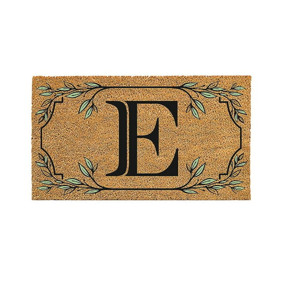 28" x 16" Monogram Coir Mat, Letter "E"