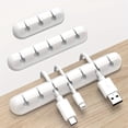 thumbnail image 1 of Kabelorganisatör, Kabelhantering, USB-kabelhållare, Trådarrangör, Kabelklämmor, Kabelhållare för skrivbord, Bil [DB], 1 of 5