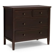 Delta Children Epic 3 Drawer Dresser with Interlocking Drawers - Greenguard Gold Certified, Walnut Espresso