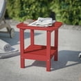 thumbnail image 3 of BizChair HDPE 2-Tier Adirondack Side Table - All-Weather - Indoor/Outdoor Red, 3 of 10
