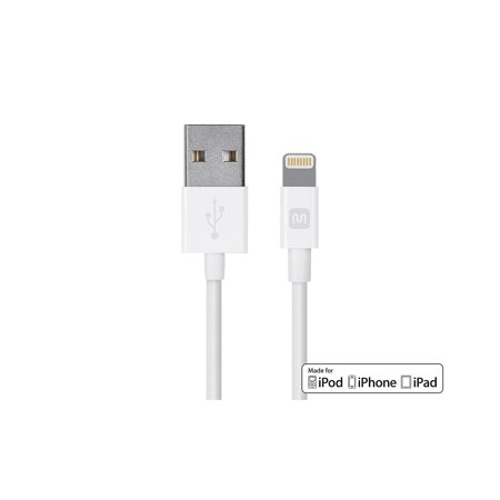 UPC: 0889028008546 | Monoprice Select Series Apple MFi Certified Lightning to USB Charge & Sync Cable 6-inch White 112836