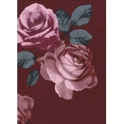 FABRIC SELECTION 96%POLY 4%SPAN DTY BRUSHED FLORAL PRINT 58/60" BURGUNDY (3 YARD PRECUT)