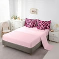 thumbnail image 5 of Castle Fairy Old Fashion Cheetah Print Twin Bedding Sets 7-Piece for Kids Teens Girls,Black Pink Leopard Print Bedding Comforter Set Microfiber,Dreamy Princess Breathable Sheet Sets, 5 of 8