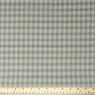 Waverly Inspirations Cotton 44" Homespun 1" Plaid Steel Color Sewing Fabric by the Yard