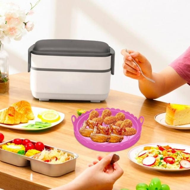 Xihbxyly Revestimientos para Ollas de Airfryer, Repuesto de Cesta Sin Limpieza, Seguros para Alimentos y Ecológicos, Ajuste Universal para Airfryers de 8.66 Pulgadas, Aptos para Lavavajillas, Antiadh