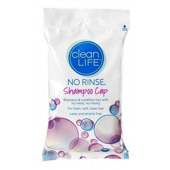 No-Rinse Shampoo Cap By Cleanlife Products, Shampoo And Condition Hair With No Water Or Rinsing - Microwaveable, Latex-Free And Alcohol-Free (Pack Of 2)
