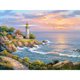 thumbnail image 1 of Diamantgemälde (DE2271) zum Selbermachen, runde Meereslandschaft, Serie B1678, 40 x 50 cm Hugtrwg Para estrenar, 1 of 1