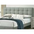 thumbnail image 4 of Grey 1pc California King Size Polyfiber Tufted Bedframe with Modern Design, 4 of 9