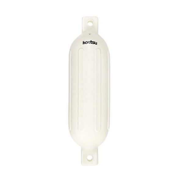 KOETSU Pare-Chocs Gonflable en PVC pour Bateaux - Modèle G3 58x16 cm Blanc Protection contre les Collisions pour Yachts et Speedboats de 6-7 Mètres